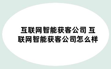 互联网智能获客公司 互联网智能获客公司怎么样